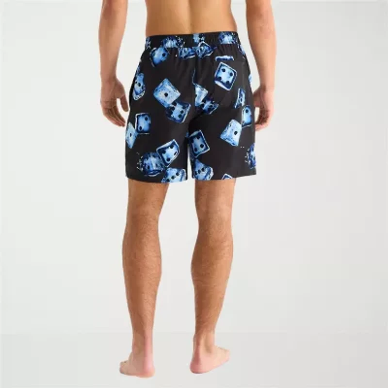 Arizona Mens 6 1/2" Patchwork Swim Shorts