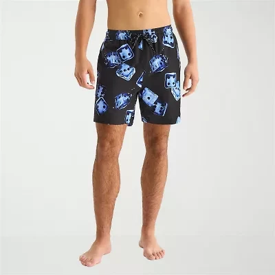 Arizona Mens 6 1/2" Patchwork Swim Shorts