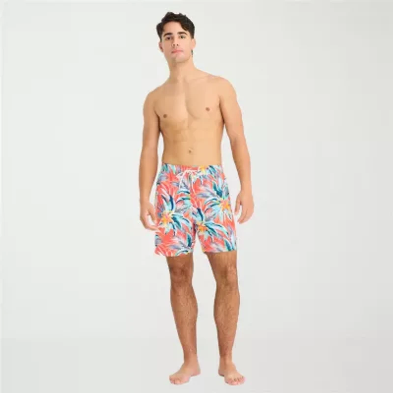 Arizona Mens 6 1/2" Patchwork Swim Shorts