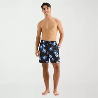 Arizona Mens 6 1/2" Patchwork Swim Shorts