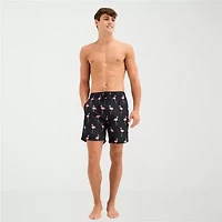 Burnside Mens Drawstring Waist 6" Animal Swim Shorts