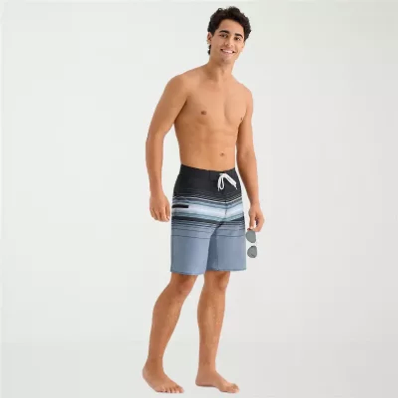 Burnside Mens Quick Dry Striped Board Shorts