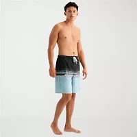 Burnside Mens Drawstring Waist Striped Swim Shorts