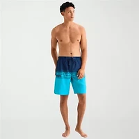 Burnside Mens Drawstring Waist 8" Striped Swim Shorts
