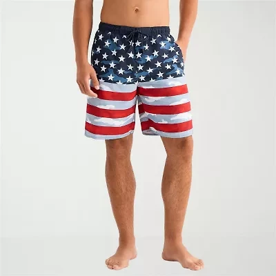 Burnside Mens Drawstring Waist Holiday Swim Shorts