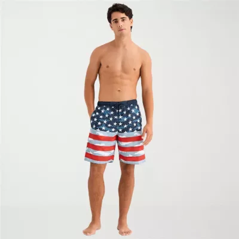 Burnside Mens Drawstring Waist Holiday Swim Shorts