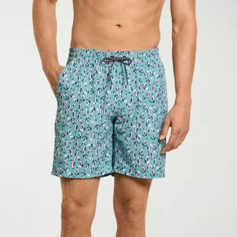 Hurley Mens Drawstring Waist Abstract Swim Shorts