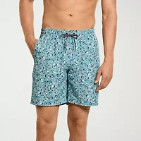 Hurley Mens Drawstring Waist Abstract Swim Shorts