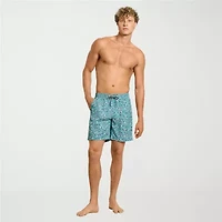 Hurley Mens Drawstring Waist Abstract Swim Shorts