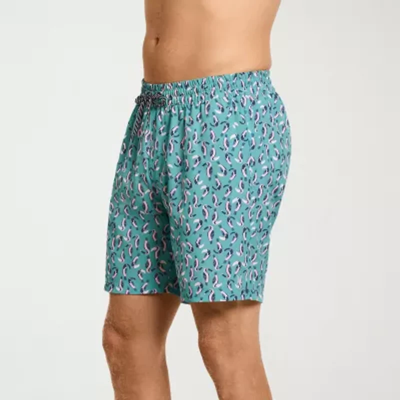 Hurley Mens Drawstring Waist Abstract Swim Shorts