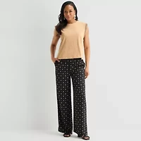 Liz Claiborne Womens Round Neck Sleeveless Blouse