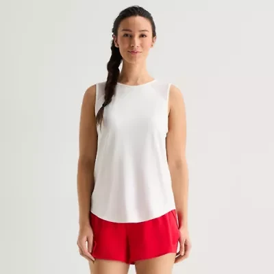 Xersion Mesh Womens Crew Neck Sleeveless Active Tank Top