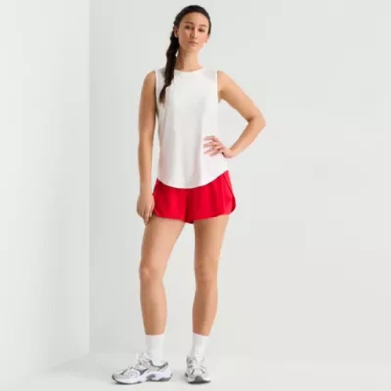 Xersion Mesh Womens Crew Neck Sleeveless Active Tank Top
