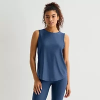 Xersion Mesh Womens Crew Neck Sleeveless Active Tank Top