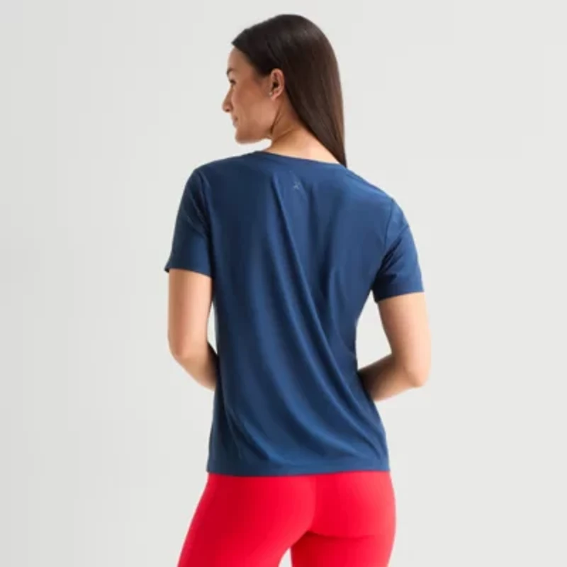 Xersion Womens Performance Crew Neck Short Sleeve T-Shirt