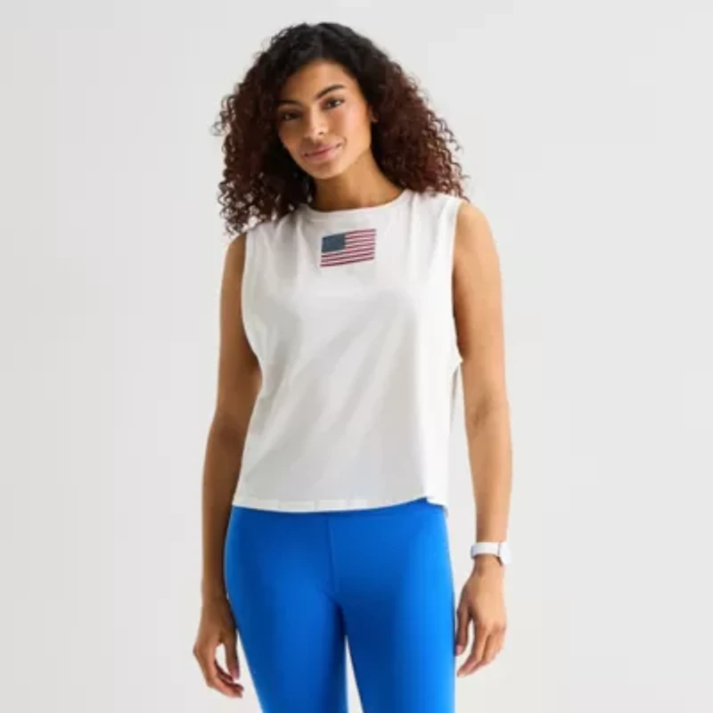 Xersion Womens Crew Neck Sleeveless Active Tank Top