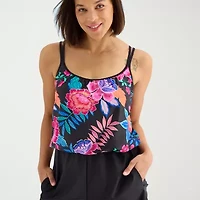 Sonnet Shores Womens Floral Swim Romper