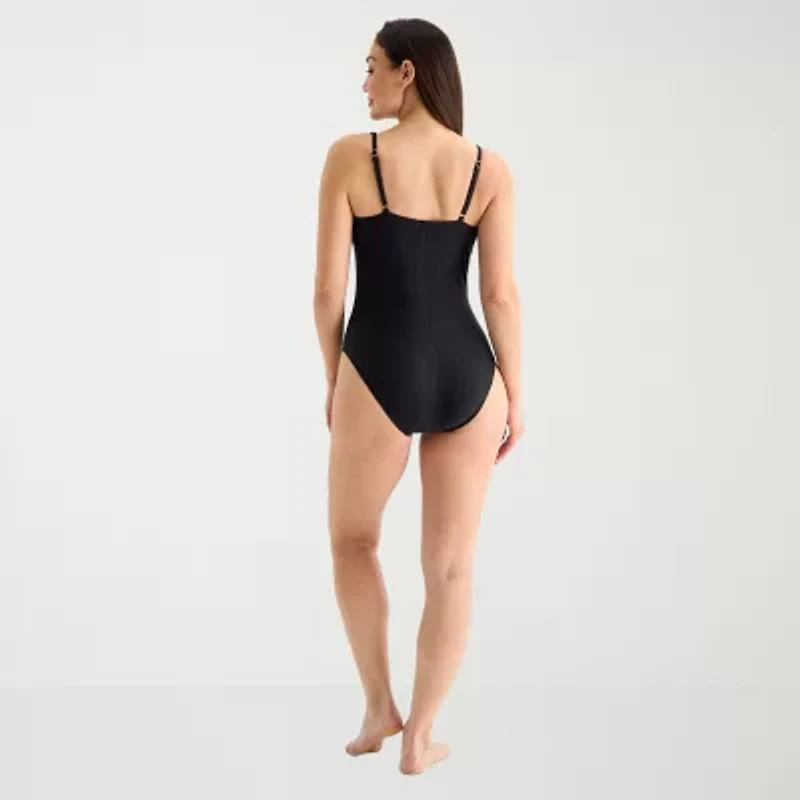 Liz Claiborne Womens One Piece Swimsuit