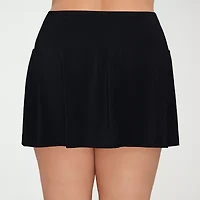 Liz Claiborne Womens Comfort Waistband Plus Swim Skirt