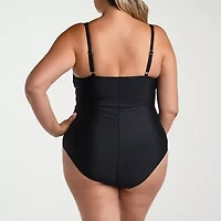 Liz Claiborne Womens Plus One Piece Swimsuit