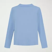 IZOD Little & Big Kid Girls Long Sleeve Regular Fit Stretch Fabric Polo Shirt