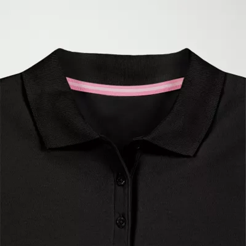 IZOD Little & Big Kid Girls Short Sleeve Regular Fit Polo Shirt