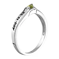 Personalized Womens Simulated Sterling Silver Stackable Ring