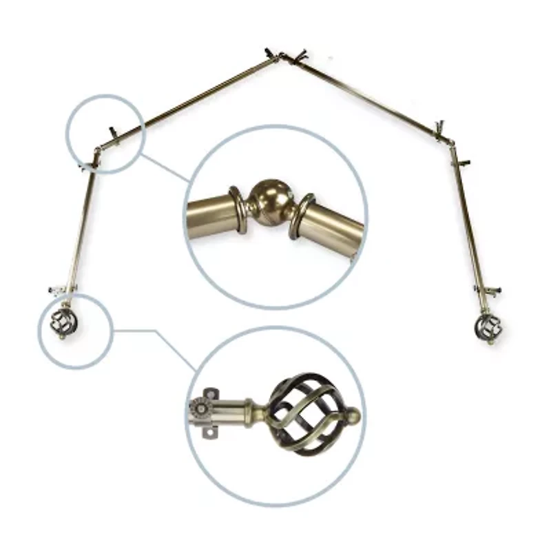 Rod Desyne Twist 4 Sided Bay Window