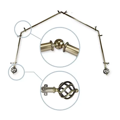 Rod Desyne Twist 4 Sided Bay Window