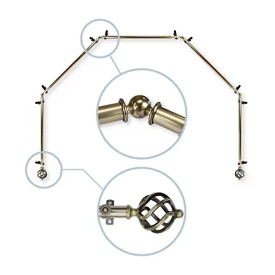Rod Desyne Twist 5 Sided Bay Window