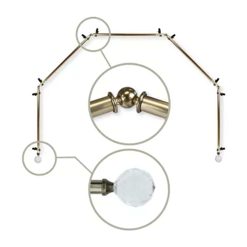 Rod Desyne Faceted 5 Sided Bay Window