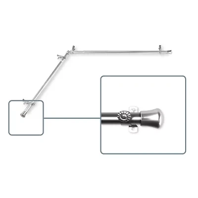 Rod Desyne Corner 13/16 Adjustable Curtain