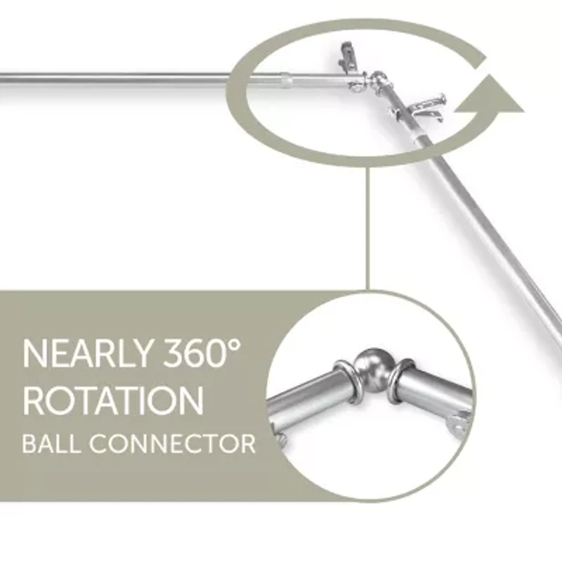 Rod Desyne Corner 13/16 Adjustable Curtain