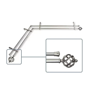 Rod Desyne Twist Corner Double Curtain