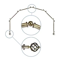 Rod Desyne Twist 6 Sided Bay Window