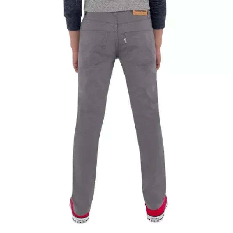 Levi's Sueded Big Kid Boys Adjustable Waist 511 Slim Fit Husky Pant