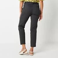 Liz Claiborne Emma Ponte Womens Ankle Mid Rise Pant