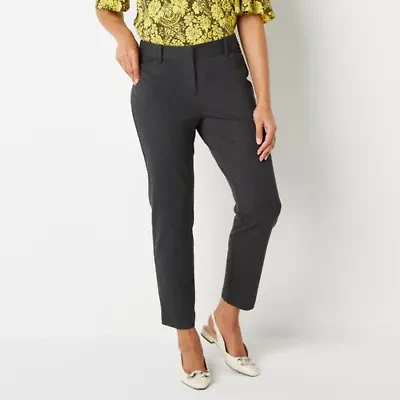 Liz Claiborne Emma Ponte Womens Ankle Mid Rise Pant