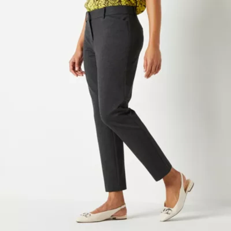Liz Claiborne Emma Ponte Womens Ankle Mid Rise Pant