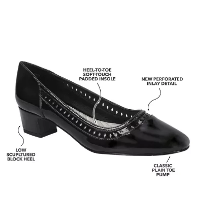 Easy Street Giana Womens Round Closed Toe Flat Heel Pumps