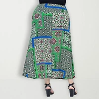 24seven Comfort Apparel Womens Plus Maxi Skirt