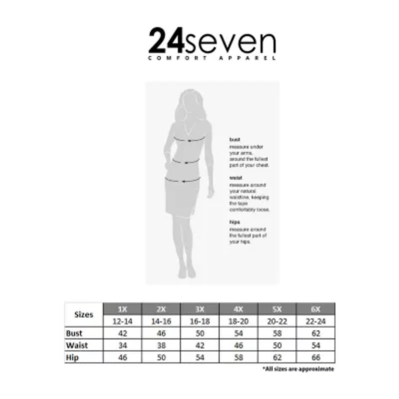 24seven Comfort Apparel Womens V Neck Sleeveless Plus Blouse