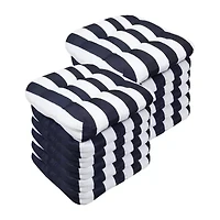 Sweet Home Collection™ Havana Stripe Patio Cushions Indoor/Outdoor Reversible Chair Pads Tufted 19" x