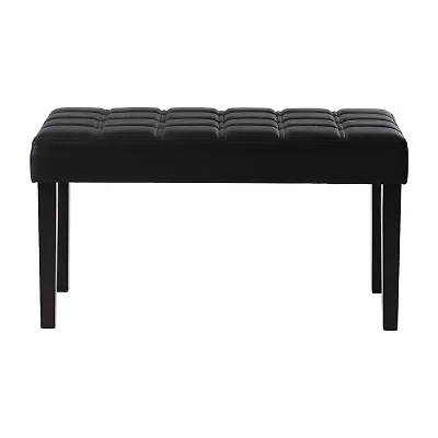 Corliving California 24 Panel Upholstered Tufted Bench