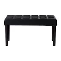 Corliving California 24 Panel Upholstered Tufted Bench