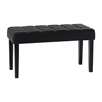 Corliving California 24 Panel Upholstered Tufted Bench