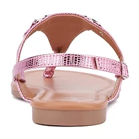 New York & Company Womens Angelica T-Strap Flat Sandals