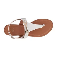 New York & Company Womens Angelica T-Strap Flat Sandals