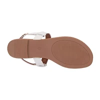 New York & Company Womens Angelica T-Strap Flat Sandals
