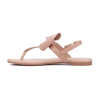 New York & Company Womens Abril T-Strap Flat Sandals